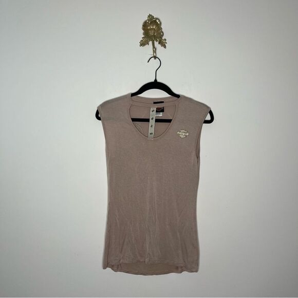 Harley-Davidson Rhinestone Embellished Muscle Tee S - Picture 1 of 8